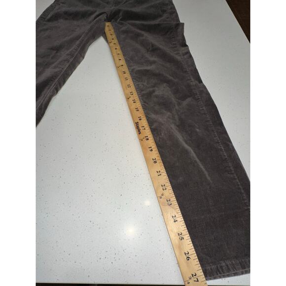 J. Jill Women’s Velvet Pants Slim Leg Ankle Taupe 10 Casual Neutral Soft - Picture 8 of 10